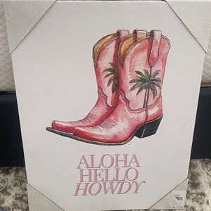 Pink Cowboy Boots Wall Art